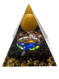 Orgonite Pyramid #1 - Yellow Aventurine & Black Obsidian 6cm