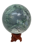 Moss Agate Sphere 6.9cm #225