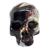 Black Zebra Agate Skull #255