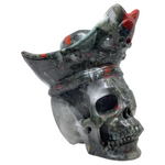 African Bloodstone Pirate Skull #258