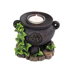 Witches Cauldron Tea Light Holder 10cm