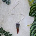 7 Chakra Faceted Pendulum