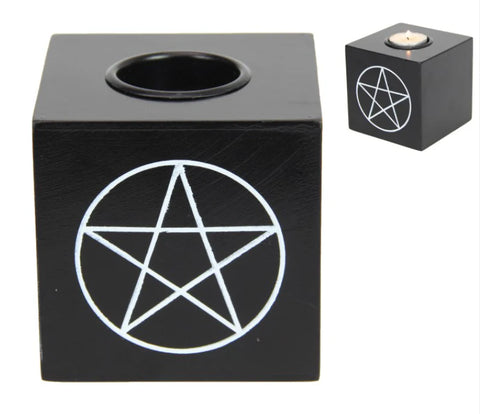 Square Pentagram Candle Holder 9 x 9cm