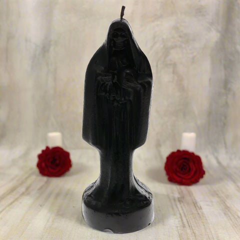 Black Holy Death Candle (Santa Muerte) 25cm