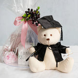 Graduation Signature Calico Teddy Bear w Pen Cream (25cm)