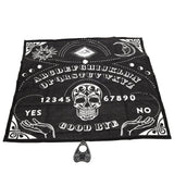 Ouija Board Cloth with Wooden Planchette 60cm x 60cm