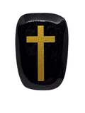 Black Obsidian with Cross Print #62