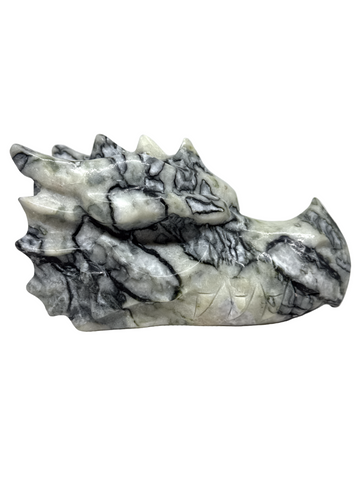 Black Lace Serpentine Dragon Skull #319