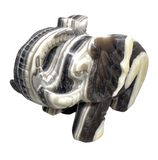 Zebra Calcite Elephant #381 - 1.7 Kg