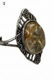 Gold Rutile Quartz Adjustable Ring