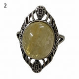 Gold Rutile Quartz Adjustable Ring