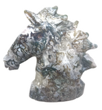 Moss Agate Horse Head #237