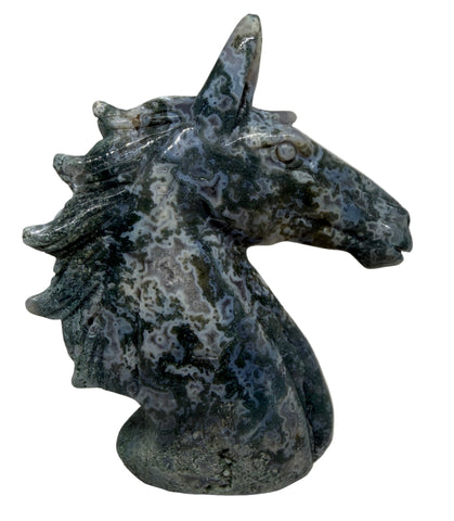 Moss Agate Horse Head #238
