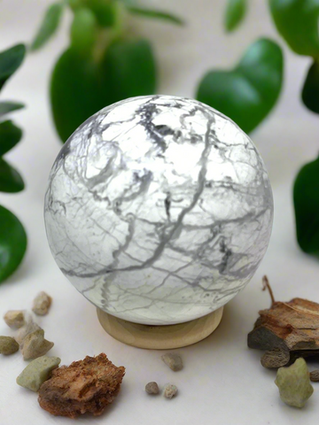 Howlite Sphere #287 - 6.5cm