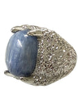 Blue Kyanite Men's Adjustable Ring