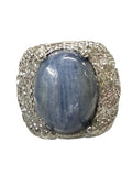 Blue Kyanite Men's Adjustable Ring