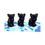 Black Obsidian Mini Cat - 2.5cm