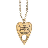 Talking Board Planchette Necklace and Greeting Card