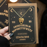 Talking Board Planchette Necklace and Greeting Card