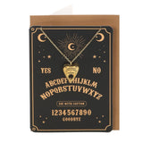 Talking Board Planchette Necklace and Greeting Card
