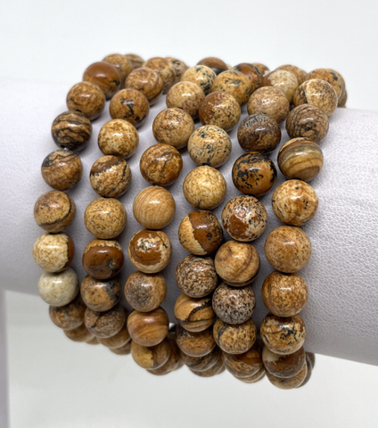 Picture Jasper Bracelet - 8mm