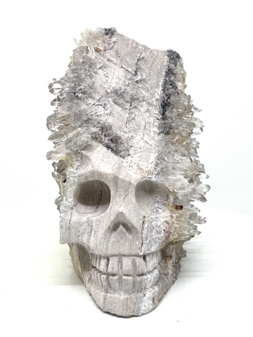 Clear Quartz Cluster Skull #10