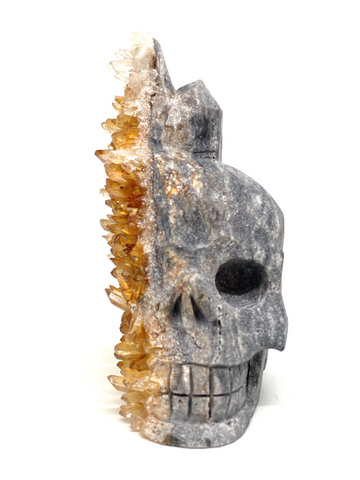 Clear Quartz Cluster Skull #11