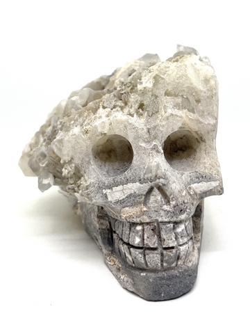 Clear Quartz Cluster Skull #12