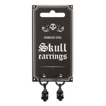Black Skull Earrings - Stainless Steel