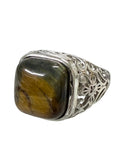 Tiger Eye Men's Adjustable Ring #2
