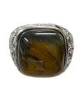 Tiger Eye Men's Adjustable Ring #2