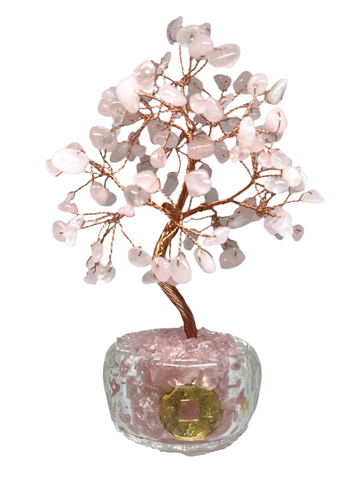Rose Quartz Crystal Tree - 14cm