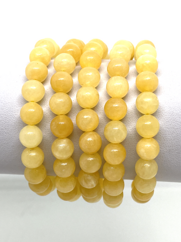 Yellow Jade Bracelet - 8mm