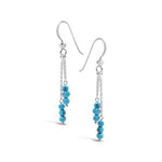 Turquoise Chain Sterling Silver Earring
