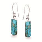 Blue Mohave Turquoise Sterling Silver Earring