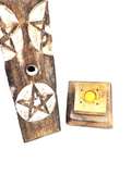 Carved Pentagram Incense Tower - 30cm
