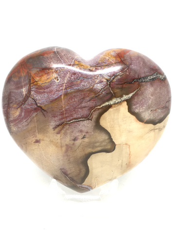 Petrified Wood Heart # 184 - 10cm