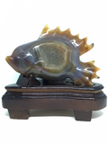 Agate Geode Fish with Stand #431