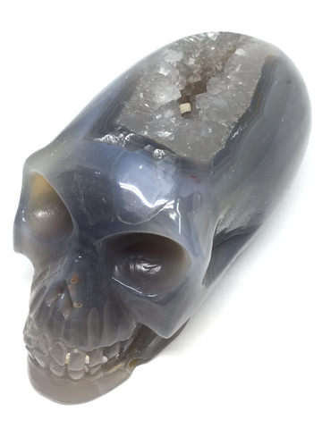 Agate Geode Alien Skull #432