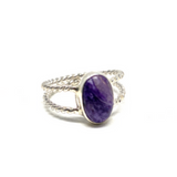 Charoite Sterling Silver Ring #307 - Size 7.5