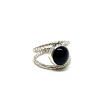 Black Star Diopside Sterling Silver Ring #323 - Size 6