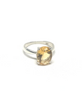 Citrine Faceted Sterling Silver Ring #316 - Size 7