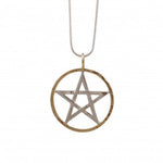 Copy of Pentacle Pendant #183 - Sterling Silver & Bronze