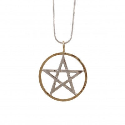 Copy of Pentacle Pendant #183 - Sterling Silver & Bronze