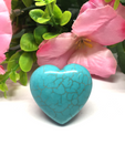 Blue Howlite Puff Heart # 27 - 30mm