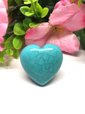 Blue Howlite Puff Heart # 27 - 30mm