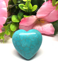 Blue Howlite Puff Heart # 27 - 30mm