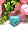 Blue Howlite Puff Heart # 28 - 30mm