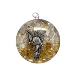 Clear Quartz & Citrine Orgonite Pendant - Uriel