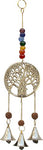 7 Chakra Tree Of Life Brass Bells Hanger